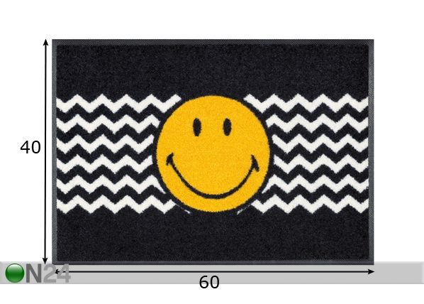 Vaip Smiley Zickzack 40x60 cm mõõdud