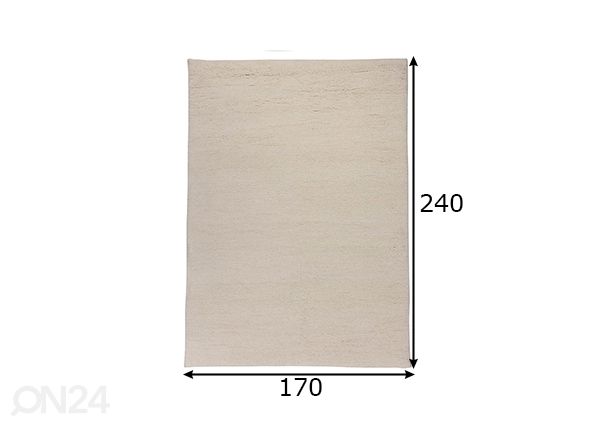 Vaip Taza Royal 170x240 cm blanc mõõdud