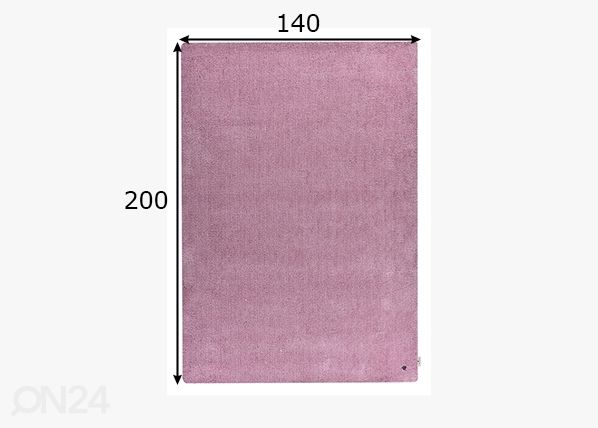 Vaip Tom Tailor Cozy, 140x200 cm roosa mõõdud