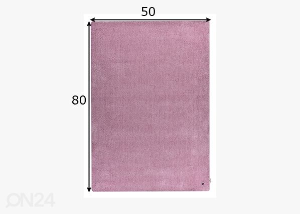 Vaip Tom Tailor Cozy, 50x80 cm roosa mõõdud