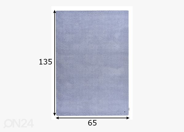 Vaip Tom Tailor Cozy, 65x135 cm helesinine mõõdud