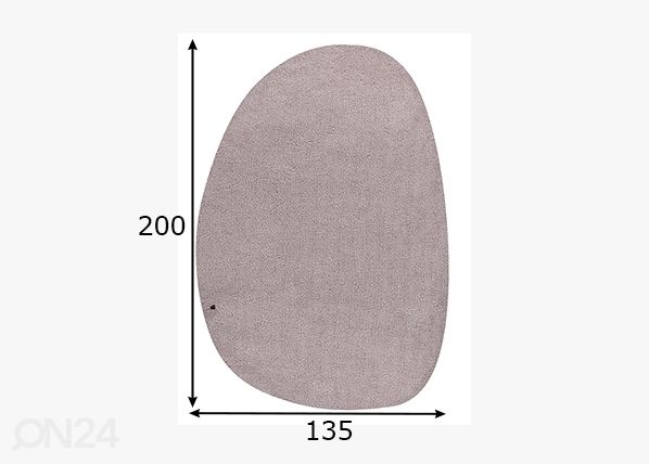 Vaip Tom Tailor Cozy Pebble, 135x200 cm beež mõõdud