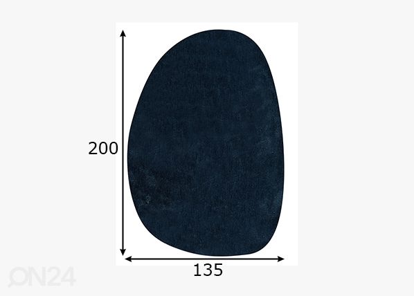 Vaip Tom Tailor Cozy Pebble, 135x200 cm petroolium mõõdud