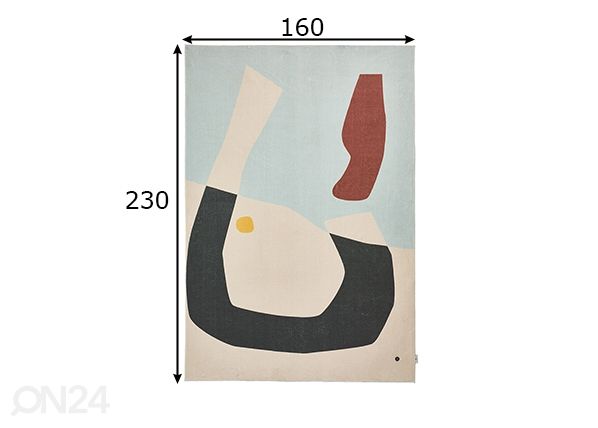 Vaip Tom Tailor Shapes, 160x230 cm sinine/multi mõõdud