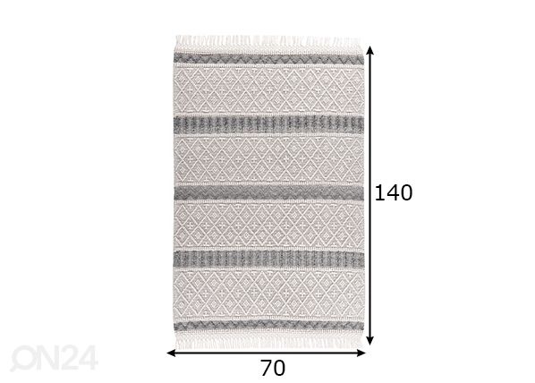 Vaip Visby, 70x140 cm naturaalne mõõdud