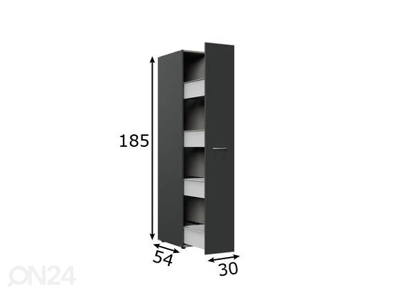 Väljatõmmatav kapp MRK 632 30 cm mõõdud