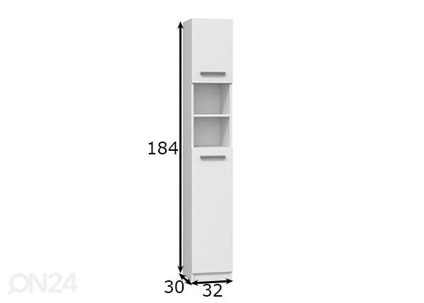 Vannitoakapp 32 cm mõõdud