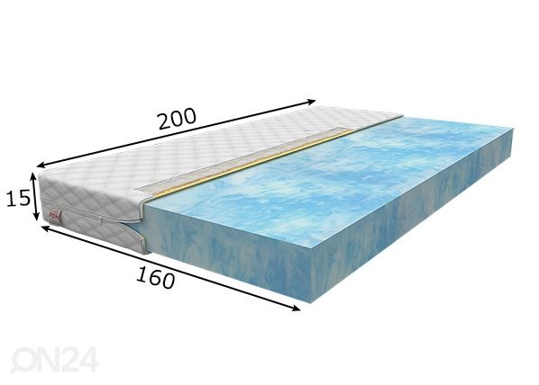 Vedrudeta madrats 160x200 cm mõõdud