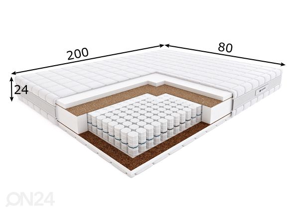 Vedrumadrats Hilding Pasodoble 80x200 cm mõõdud