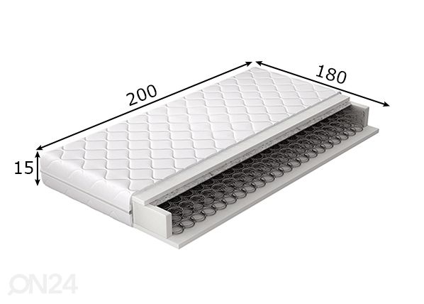 Vedrumadrats Orsola 180x200 cm mõõdud