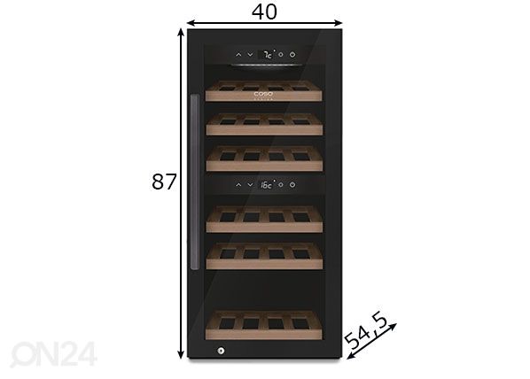 Veinikülmik Caso WineExclusive 24, 718 mõõdud
