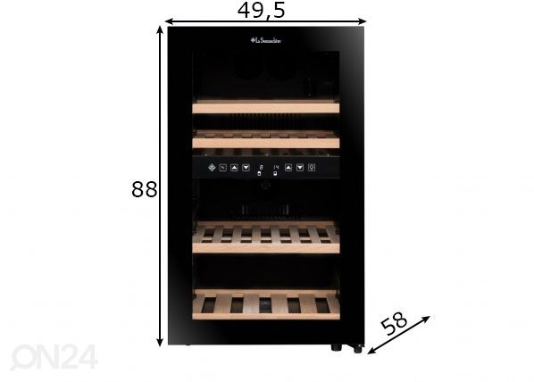 Veinikülmik La Sommeliere SLS45DZ mõõdud