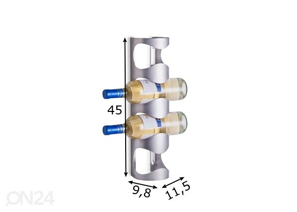 Veinipudelihoidja seinale mõõdud