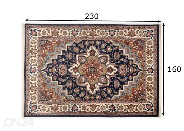 Villane vaip Royal Heriz 160x230 cm mõõdud