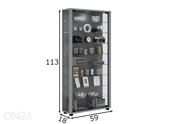 Vitriinkapp Lumo Maxi 59xh113 cm mõõdud