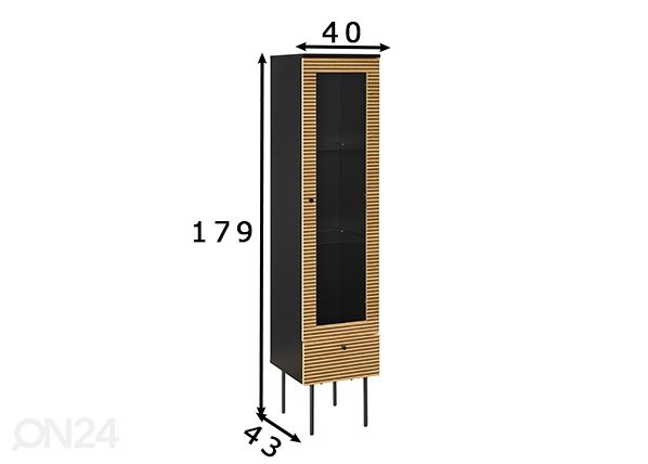 Vitriinkapp Melvin 40 cm mõõdud