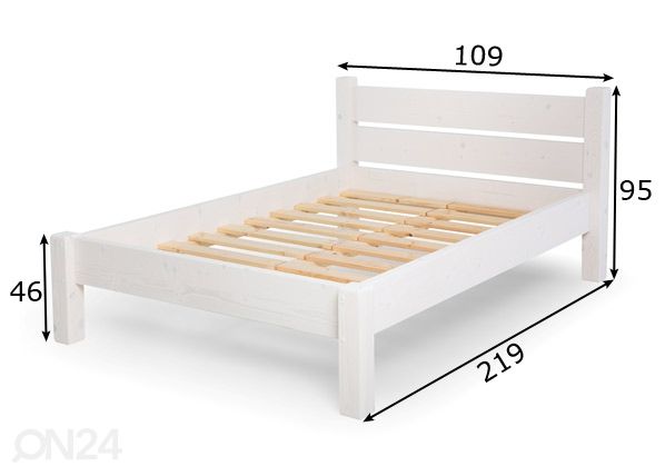 Voodi 90x200 cm mõõdud