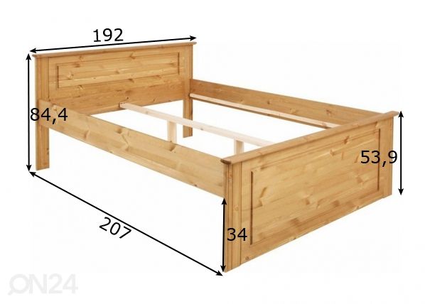 Voodi Hugo 180x200 cm mõõdud