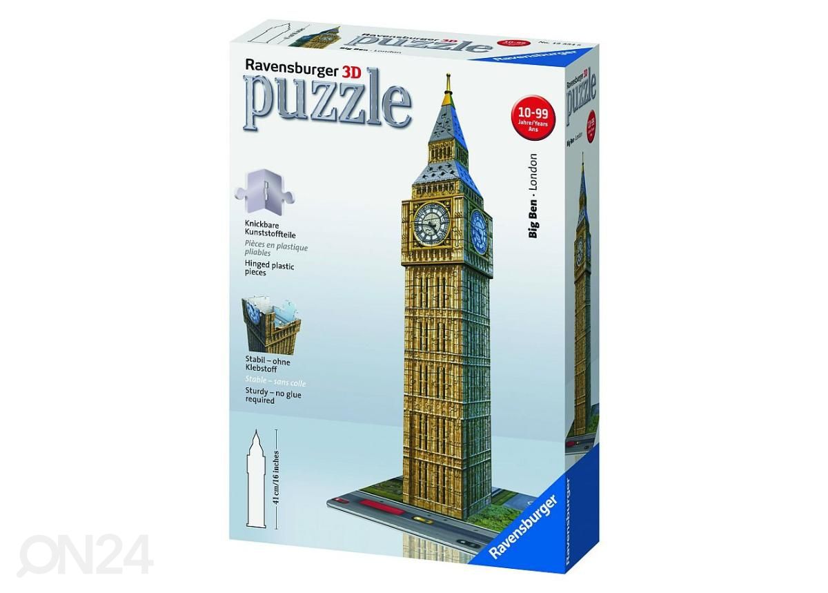 3D pusle 216 tk Big Ben Ravensburger suurendatud