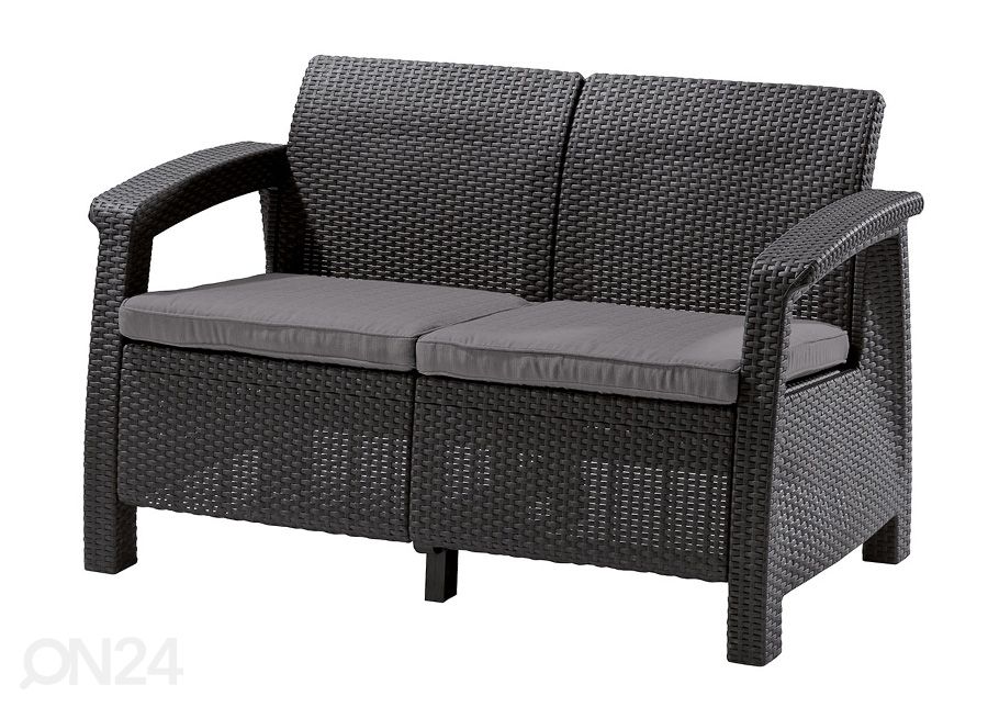 Aiadiivan Keter Corfu, Loveseat 2-ne, grafiit suurendatud