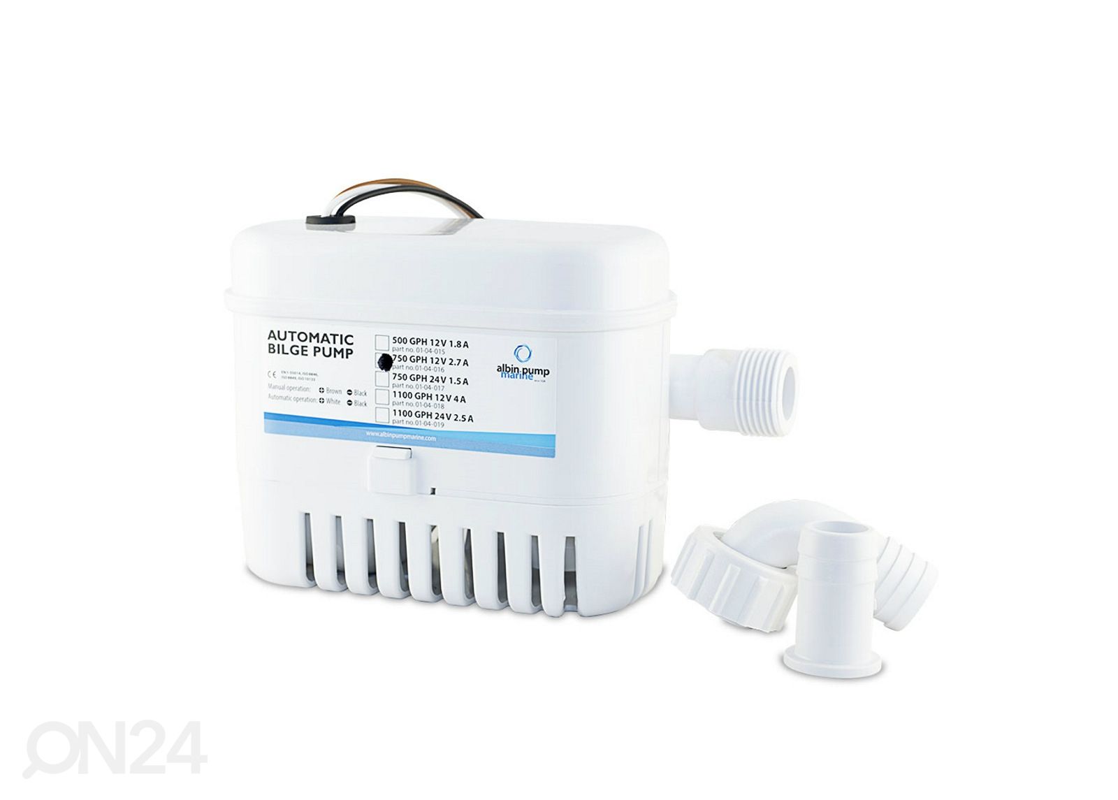 Automaatne pilsipump 750 GPH (50 L/min), 24 V suurendatud