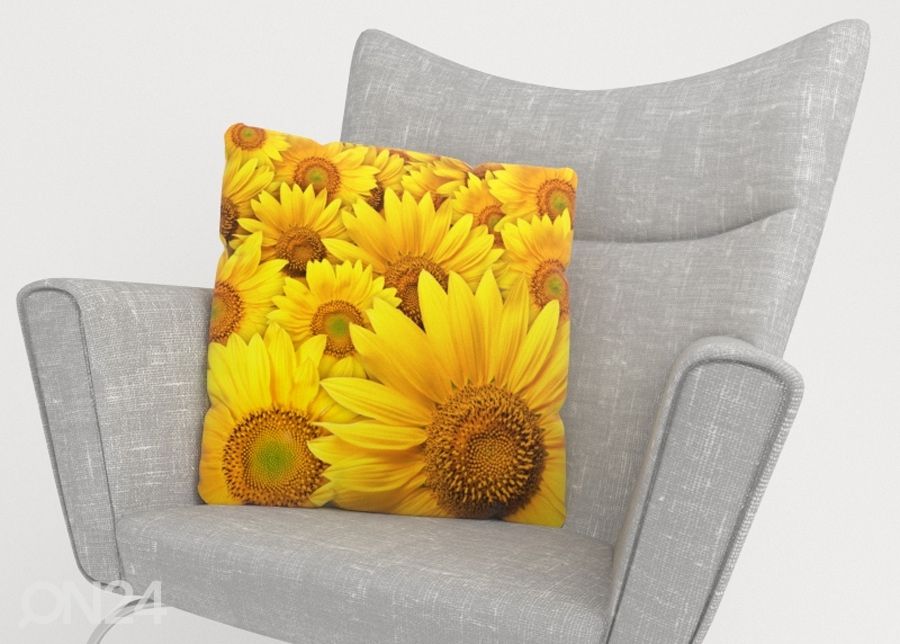 Dekoratiivpadjapüür Sunflowers 40x60 cm suurendatud