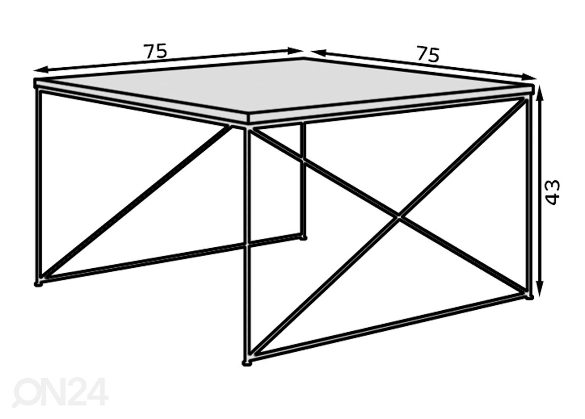 Diivaniaud Carso 75x75 cm suurendatud mõõdud