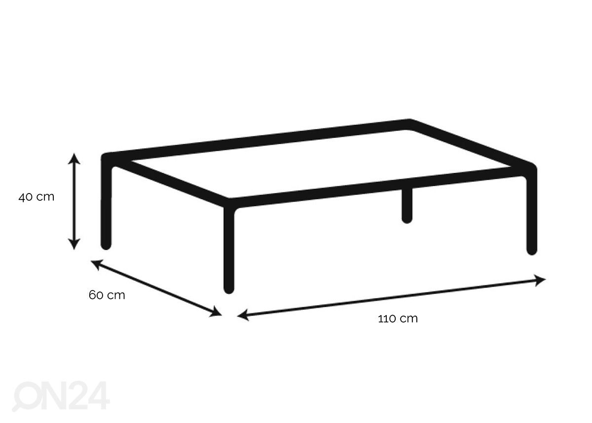 Diivanilauad Spectral 60x110 cm suurendatud mõõdud