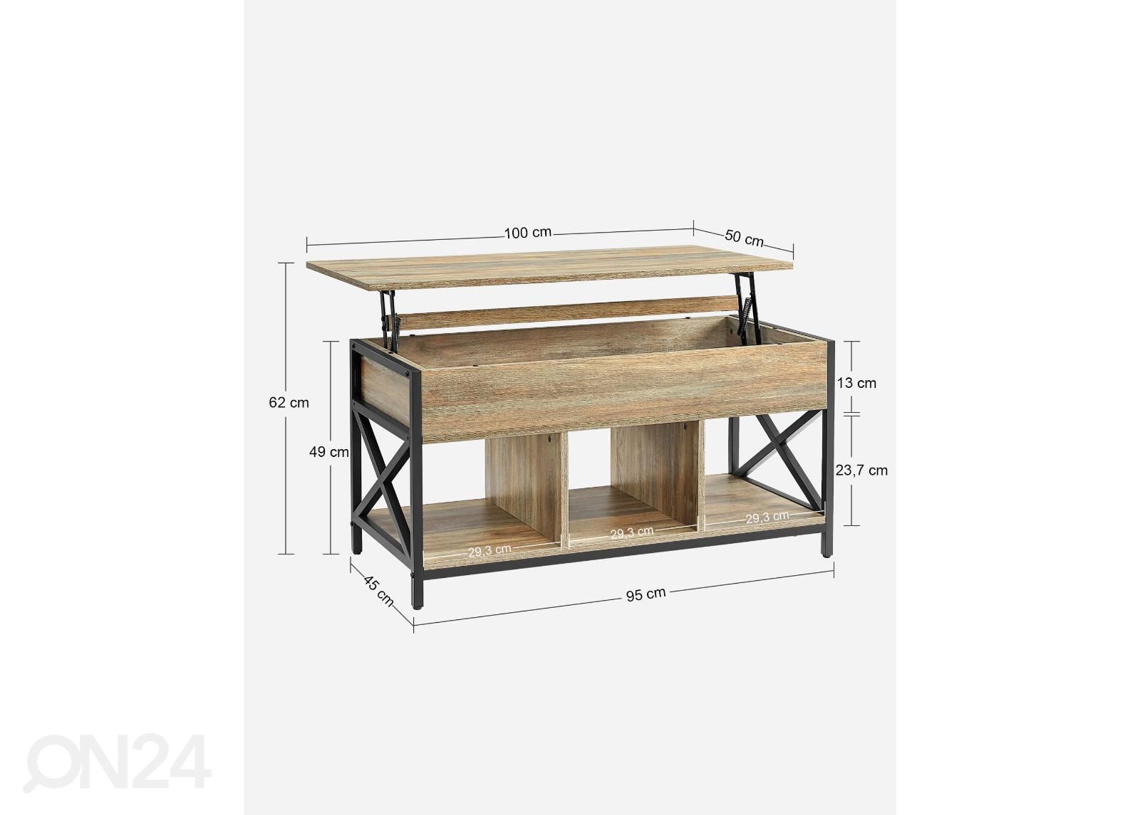 Diivanilaud 45x95 cm suurendatud mõõdud