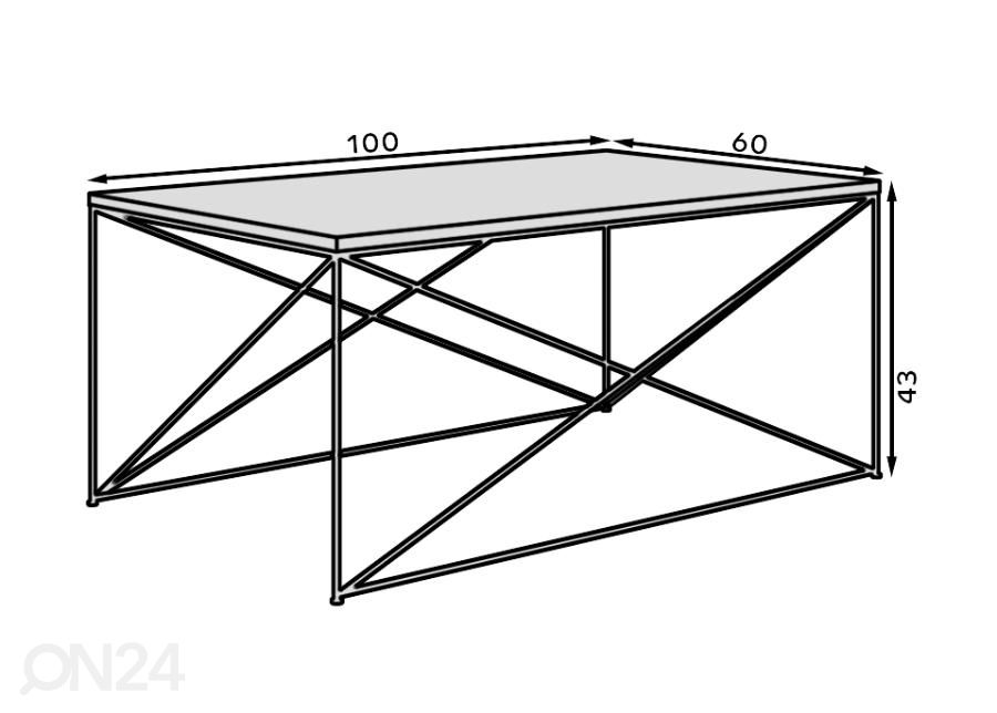 Diivanilaud Douro 60x100 cm suurendatud mõõdud