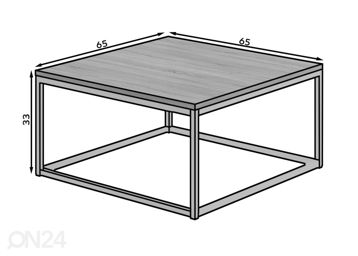 Diivanilaud Lime 65x65 cm suurendatud