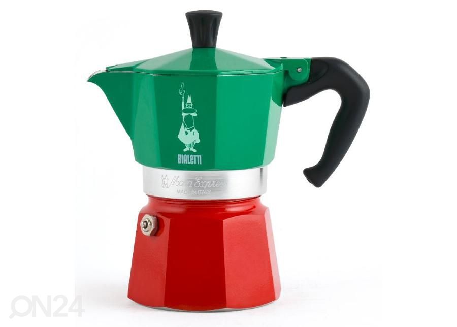 Espressokann Bialetti Moka Express Italia 6 tassile suurendatud