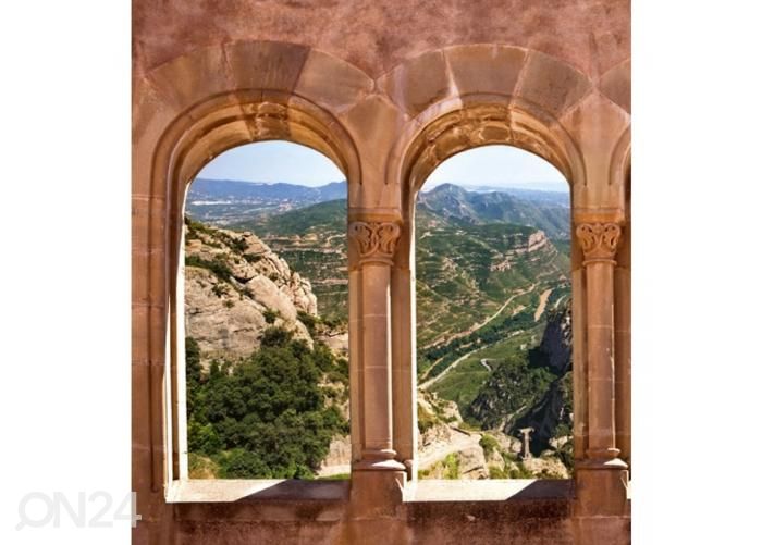 Fliis fototapeet Arch window 225x250 cm suurendatud