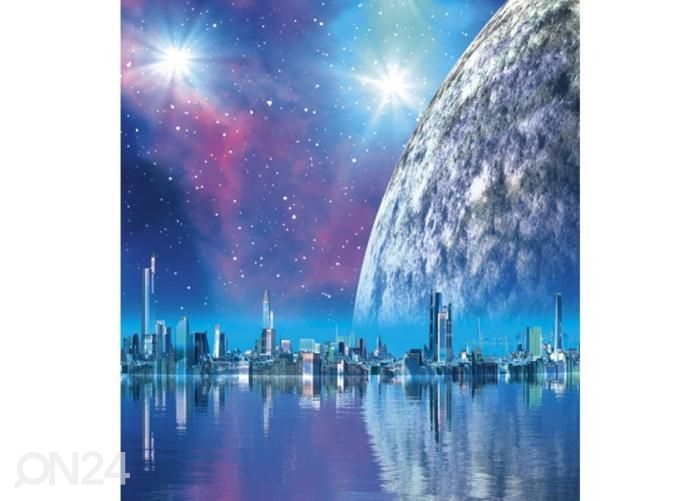 Fliis fototapeet Futuristic city 225x250 cm suurendatud