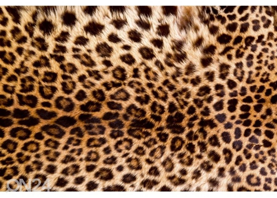 Fliis fototapeet Leopard skin 375x250 cm suurendatud