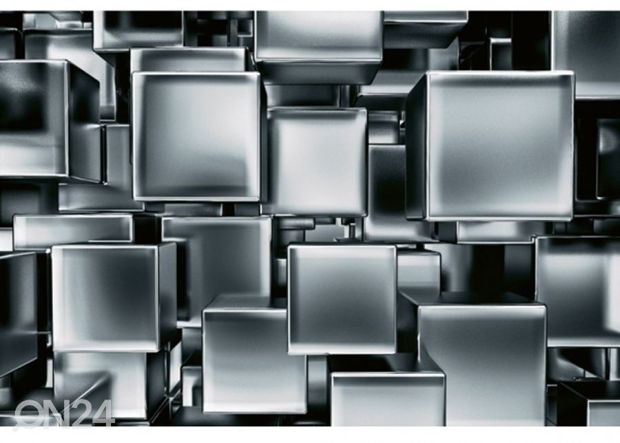 Fliis fototapeet Metal cubes 150x250 cm suurendatud