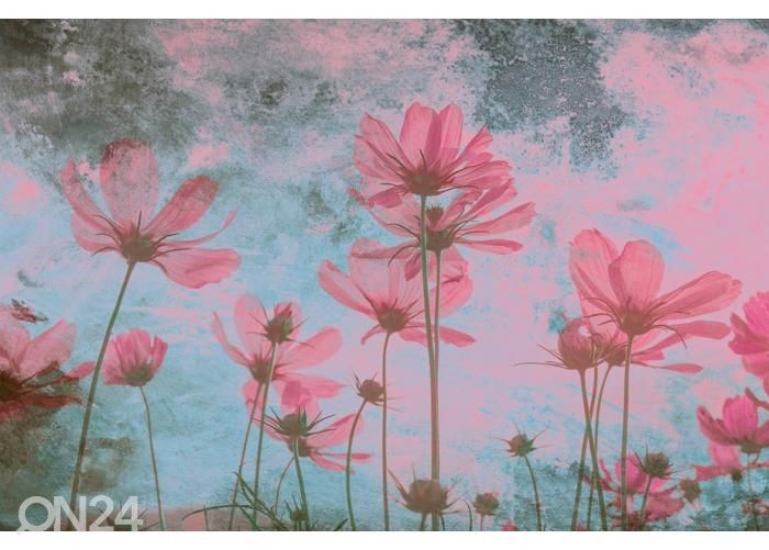 Fliis fototapeet Pink Flower Abstract 150x250 cm suurendatud