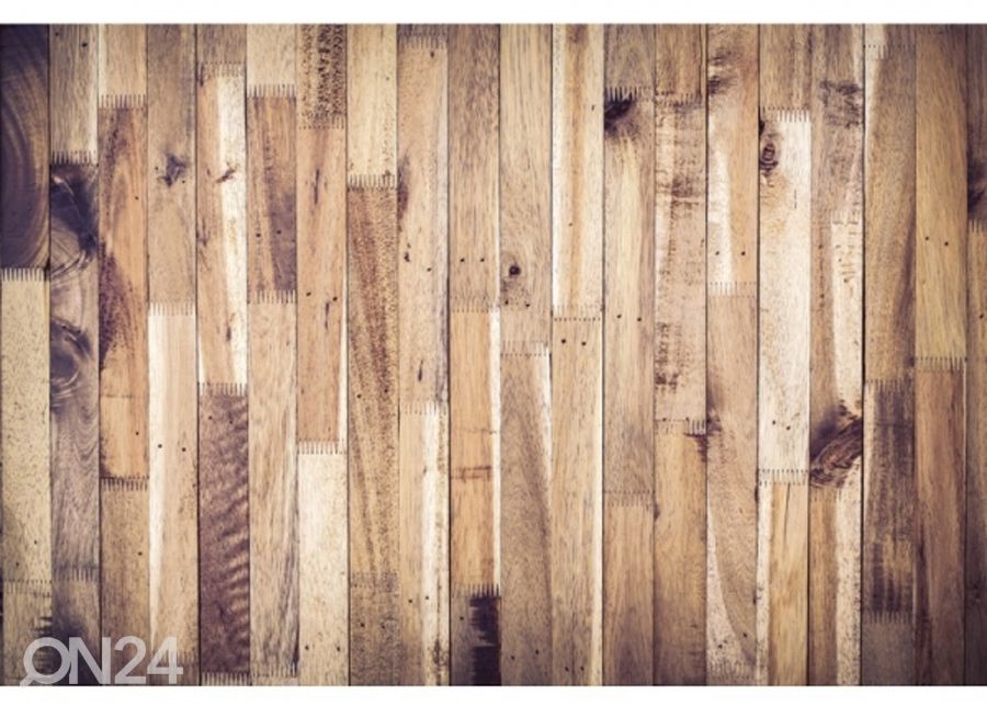 Fliis fototapeet Timber wall 150x250 cm suurendatud