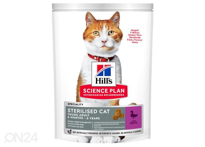 Hill's Science Plan Sterilized Young kassitoit pardilihaga 10 kg suurendatud