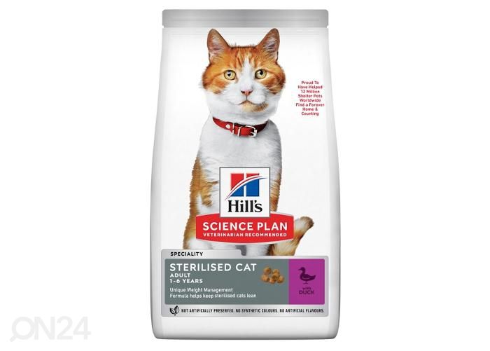 Hill's Science Plan Sterilized Young kassitoit pardilihaga 3 kg suurendatud