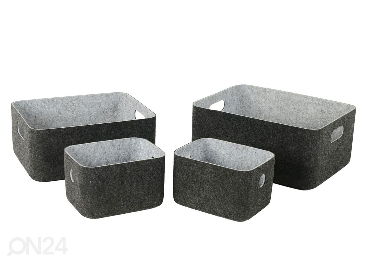 Hoiukast Lido Felt, 33x25xH14 cm, tumehall suurendatud