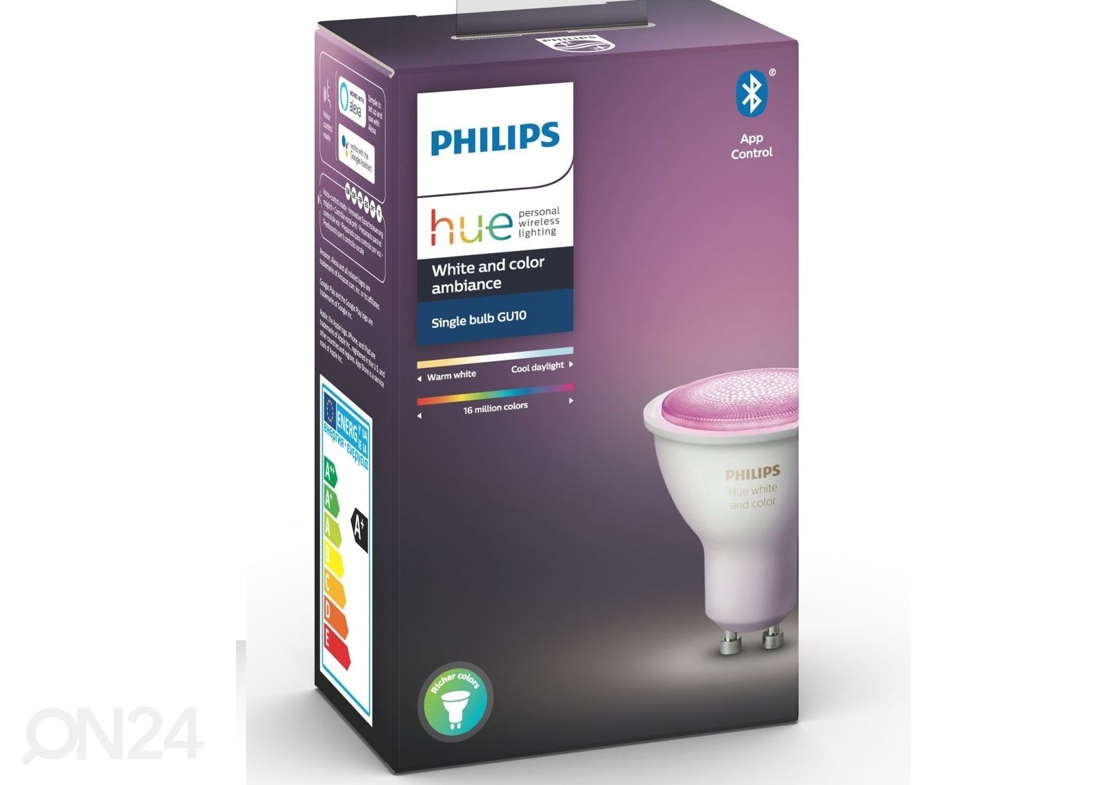 Hue White and Color ambiance elektripirn GU10 5,7 W suurendatud