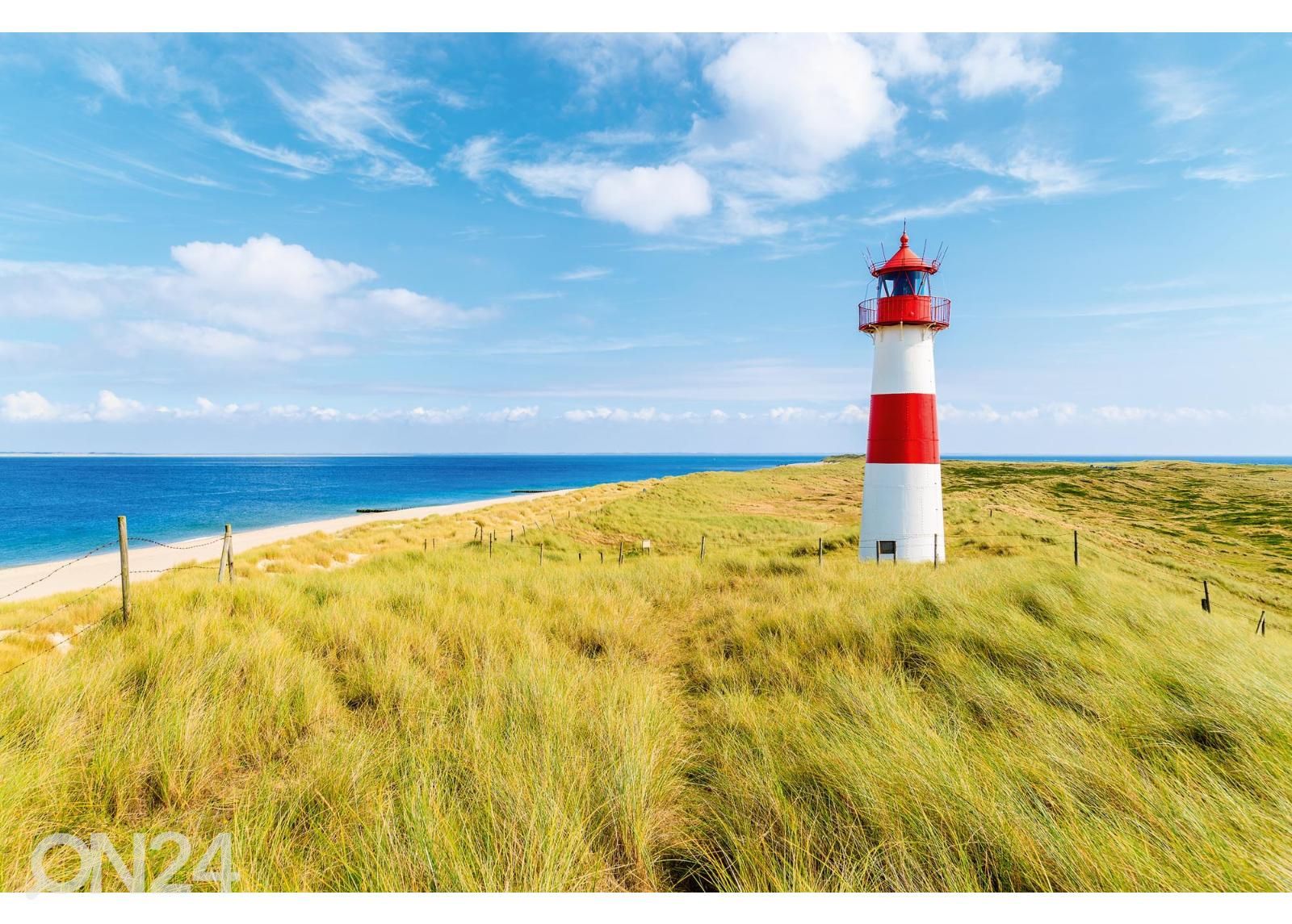 Isekleepuv fototapeet Lighthouse On The Beach suurendatud