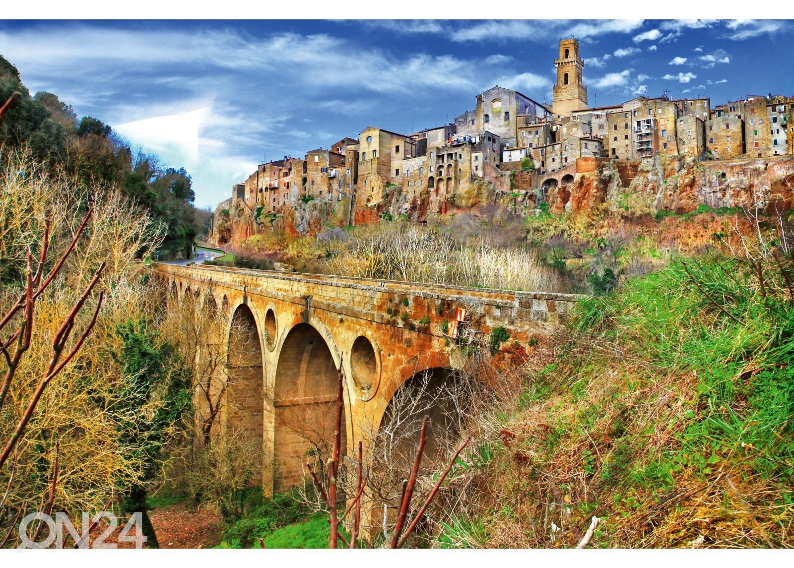 Isekleepuv fototapeet Pitigliano suurendatud