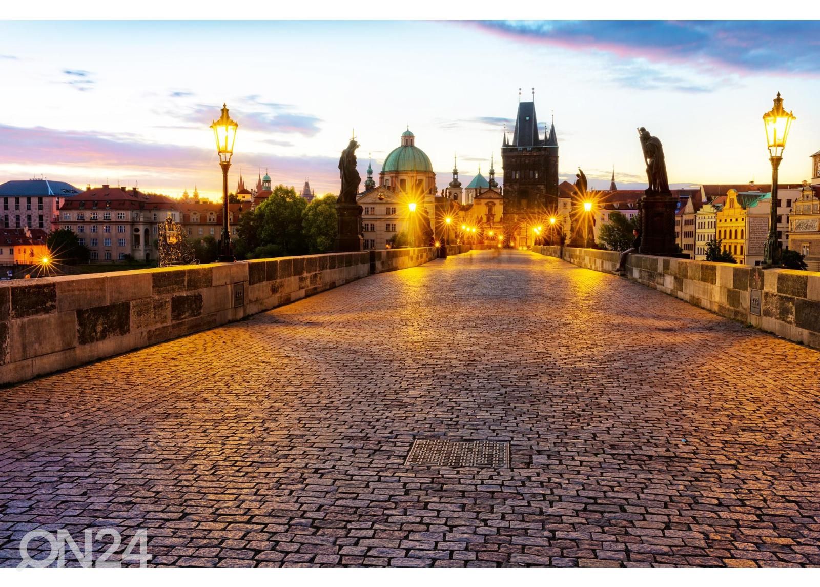 Isekleepuv fototapeet Prague Bridge suurendatud