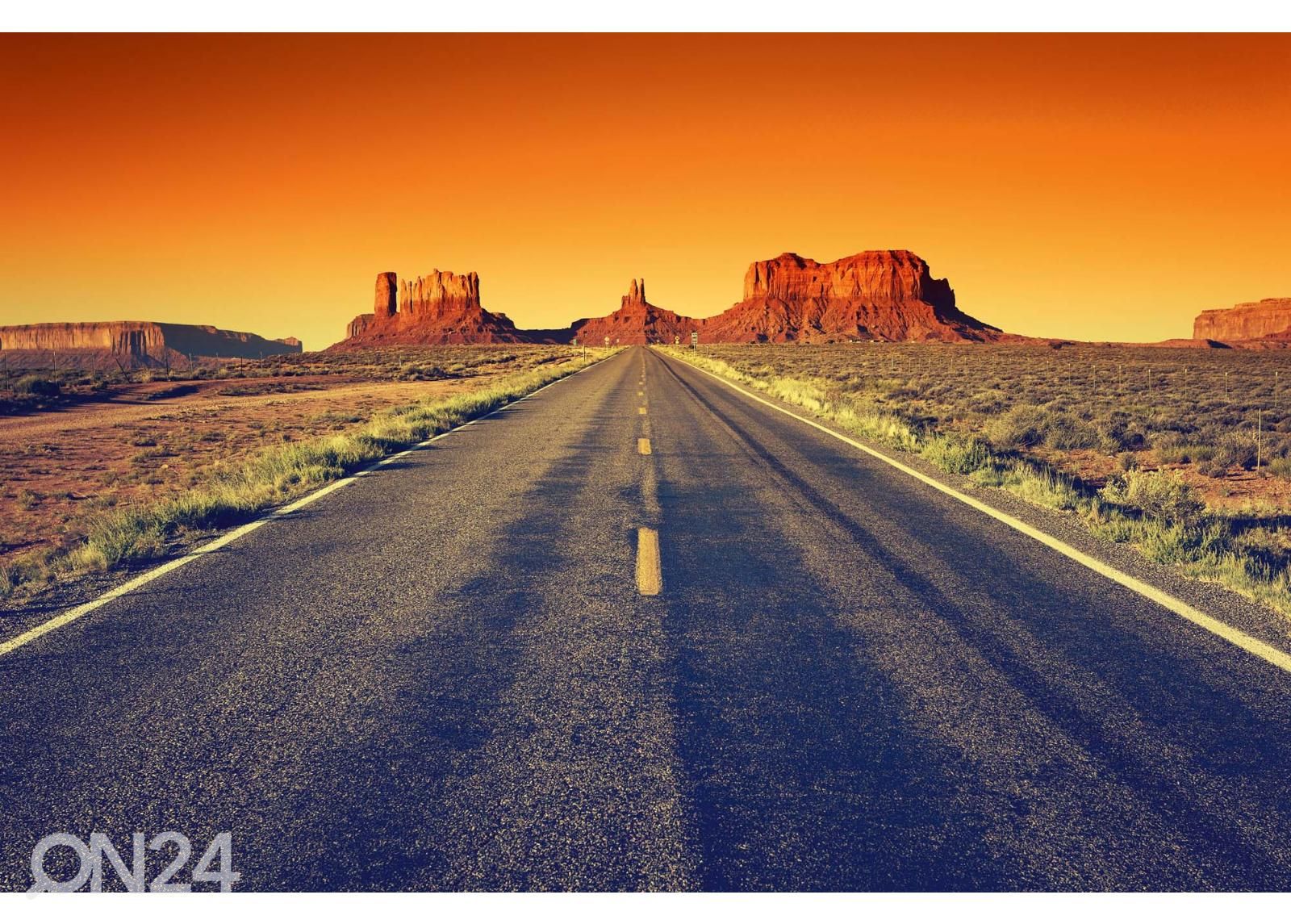 Isekleepuv fototapeet Road To Monument Valley suurendatud