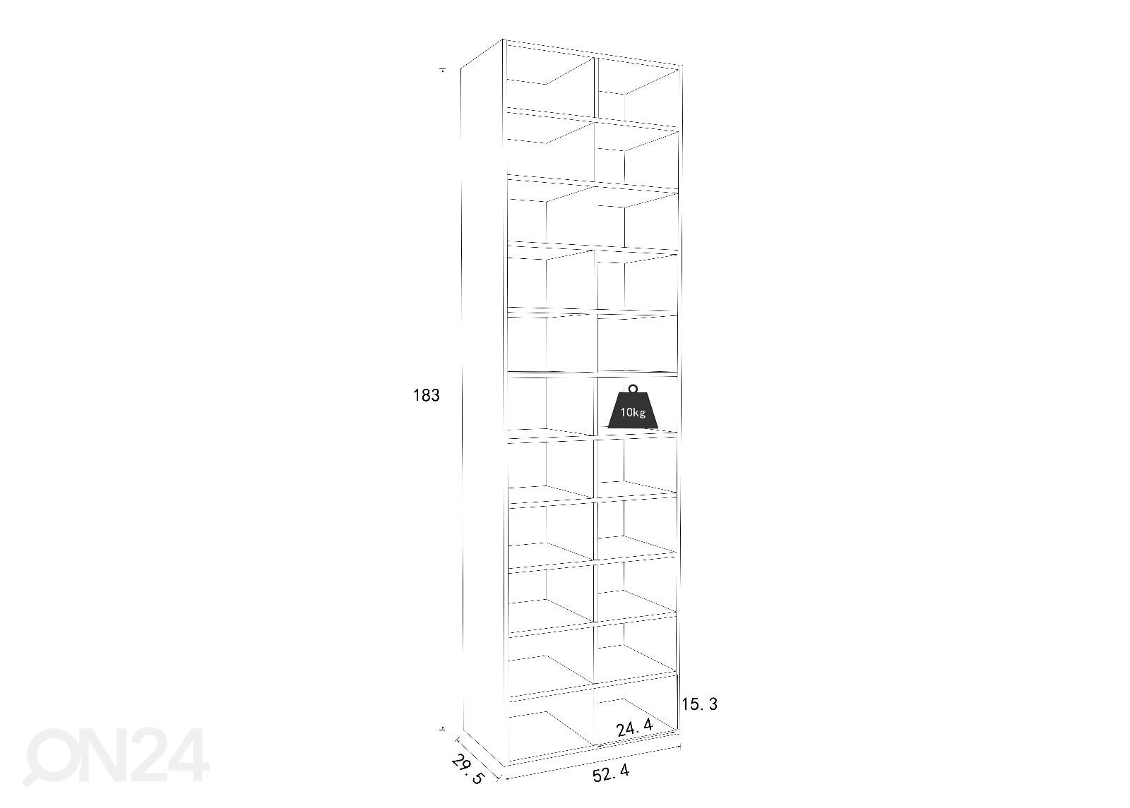 Jalatsiriiul Hinsol XL 52 cm suurendatud mõõdud