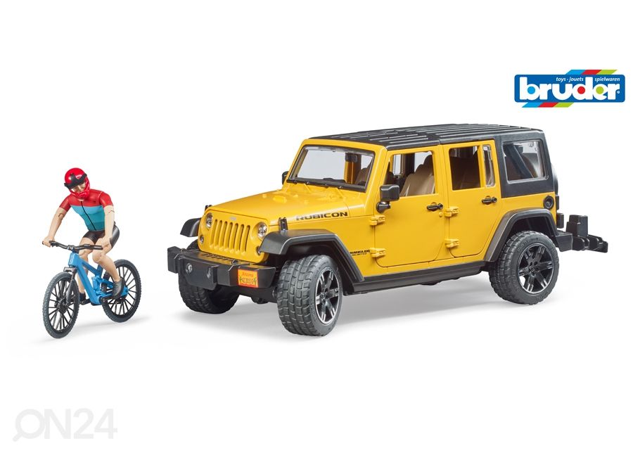 Jeep Wrangler Rubicon jalgratturiga 1:16 Bruder suurendatud