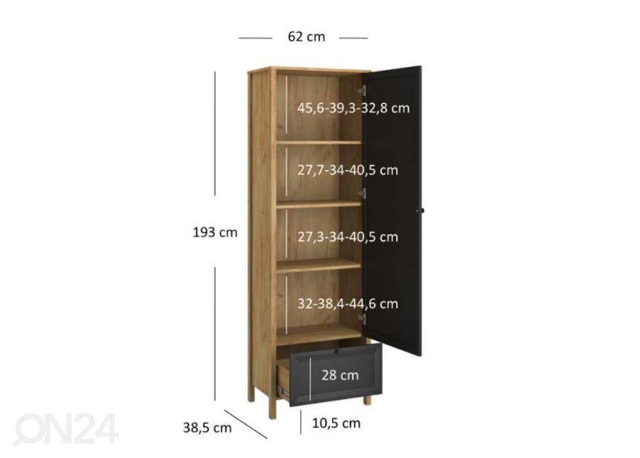 Kapp Brent 62 cm suurendatud mõõdud