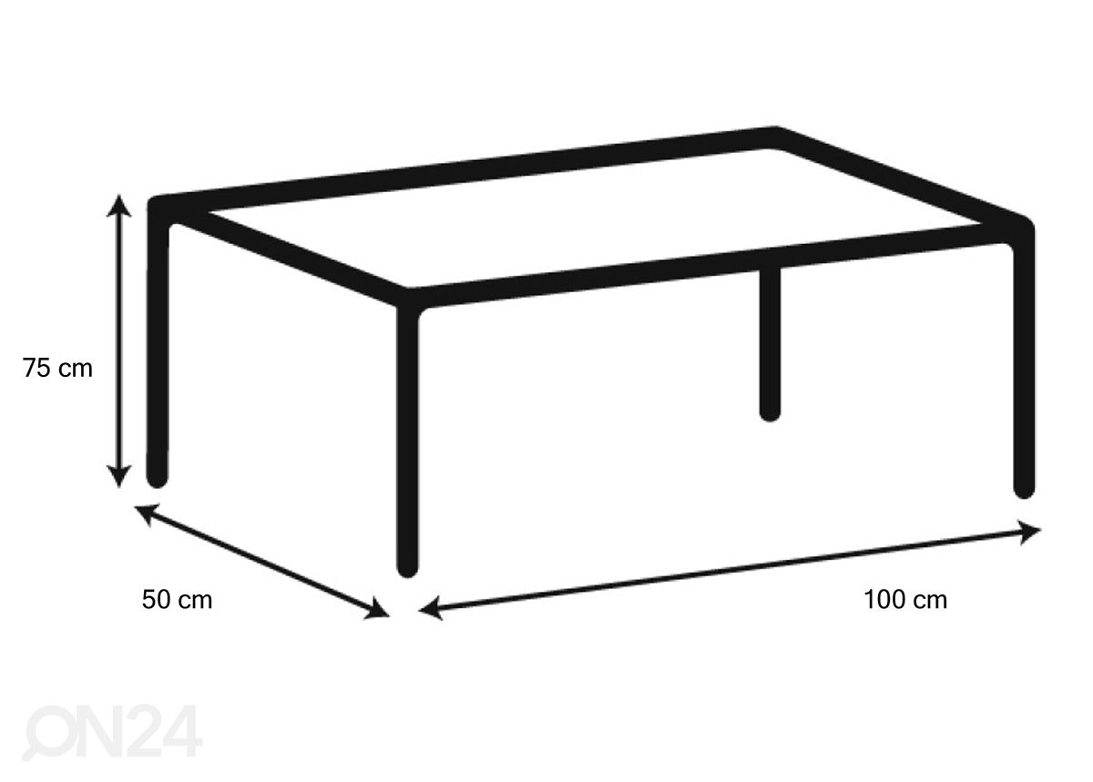 Kirjutuslaud Concord 50x100 cm suurendatud mõõdud